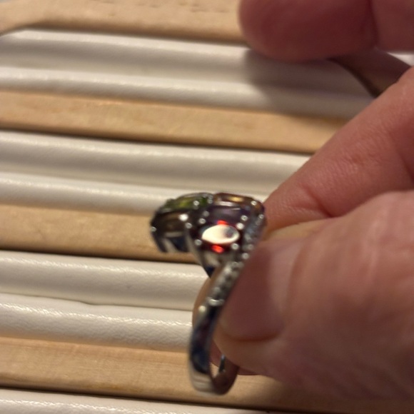Multi Gemstone Ring Size 8 316 SS